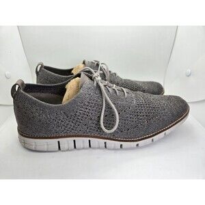 Cole Haan ZeroGrand Oxford Shoes Mens 12 Gray Wingtip Dress Sneakers c32151